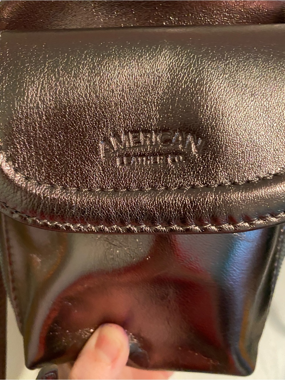 Metallic Crossbody Mini Backpack - Shiny Bronze American Leather Company - Picture 2 of 11